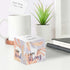 Floral Affirmation Sticky Note Cube - 600 Sheets, 2.75" Memo Block Printed on 4 Sides, Four Empowering Messages