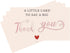 WTYONZEL 200Pcs Mini Thank You Card, 2" x 3.5" Thank You for Your