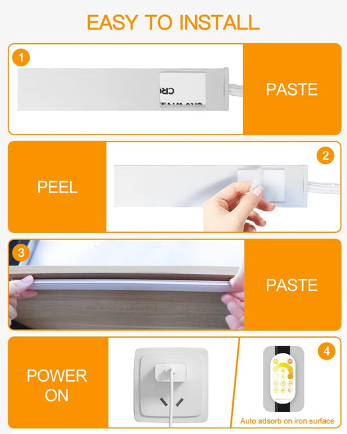 Dimmable 12 Inch Counter Closet, (3 Pack) Daymeet Ultra Thin Under Cabinet Lighting, Under Cabinet Lights Plug