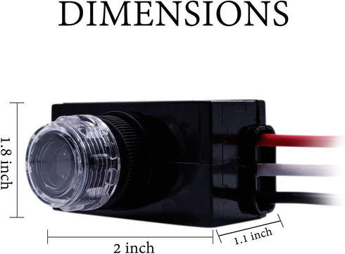 Dusk to Dawn Sensor Photoelectric Switch Wire-in photocell Sensor Post Eye Light Control IP65 Waterproof Photocell for Outdoor Lights