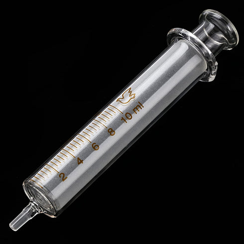 10ml Glass Syringes with Caps for Laboratory, 10 Pack