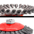 6 Pack Wire Wheel Brush Set for 4 1/2 Angle Grinder, 4 Inch Knotted Coarse Crimped Wheels & 3 Inch Cup Brush