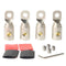 0 Gauge Wire Terminal Connector 5/16 Ring Connectors for Battery Bank Inverter Projects, 4PCS with Adhesive Tubing