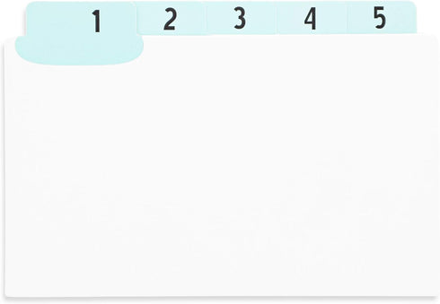 Paper Junkie Index Card Dividers Numbers 1-31 - 3 x 5 in Turquoise UV-Laminated Tabs, 2-Pack