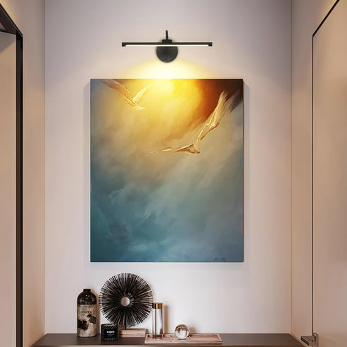 3 Dimmable Wireless Picture Light, Magnetic Rechargeable LED Painting Light with Remote, Battery Operated Wall Art