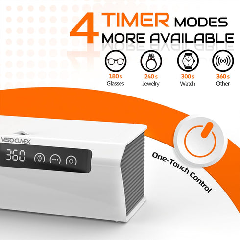 VISOCUVEX 45KHz 4 16.9oz Ultrasonic Jewelry Cleaner, Ultrasonic Cleaner Machine with Cleaning Modes, Capacity, Digital