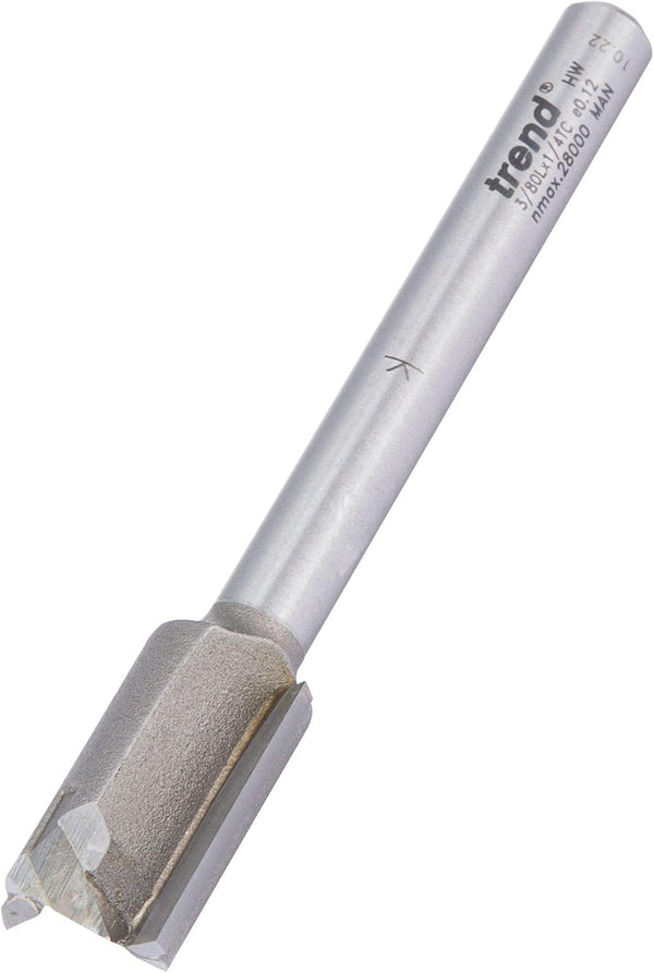 Trend Professional Two Flute Router Bit, 1/4 Inch Shank, 1/2 Inch Cut