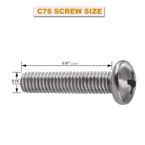 C76 Stainless Steel Pan Head Screw Replacement - 10-32-Thread by 7/8-Inch for Polaris 280