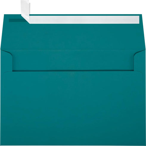 LUXPaper A9 Invitation Envelopes | Peel & Press | 5 3/4" x 8 3/4" | Teal | 80lb. Text | 50 Qty