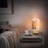Oarencol Bedside Table Lamp Cute Highland Cow Animal Nightstand Lamp with Wood Desk Lamps for Bedroom Living Room