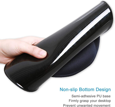 Ergonomic Design Mouse Pad with Wrist Rest Support, Cute Non-Slip PU Base Pain Relief Mousepad (Wrist Flowers Pink A)