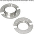 LUORNG 9PCS G9 3/4 Inch 0.79 Inch Light Socket Rings Alloy Lamp Shade Holders Silver Tone for Table Floor Lamps Inner