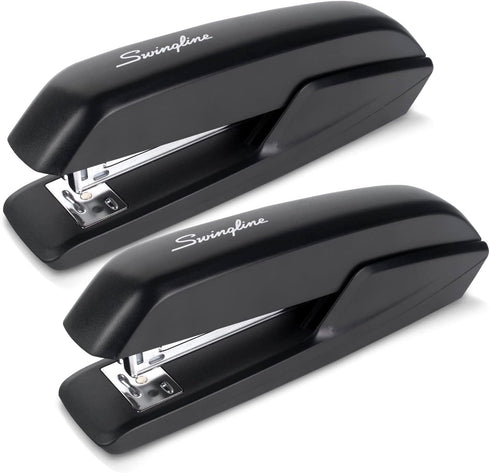 Swingline Standard Stapler, Eco Version, 20 Sheet Capacity, Jam Free, 2 Pack, Black (54501)