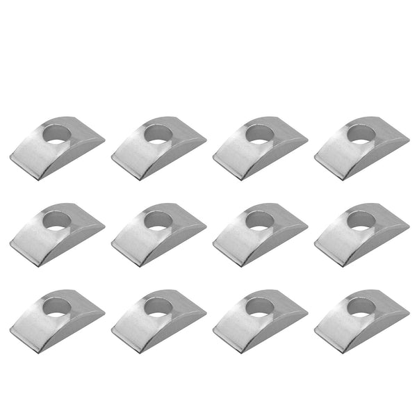 12pcs M8 Solid Half Moon Nuts Washer Spacer Furniture Hardware Accessories for Furniture Connect (Length 27mm x Width