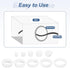 8Pcs Grommets 3/4"(19mm) 3/8"(10mm) Grommet uxcell Rubber Drill Hole, ID Hole Top Hat White Silicone Rubber Hole Plug