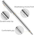 Unibene 6 Pack Slim Stainless Steel Retractable Ballpoint Pens, Medium Point (1 mm) - Black Ink Gift Set
