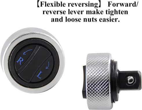 Reversible Thumbwheel Ratchet Wrench 1/4" Drive, Palm Finger Ratchet Wrench