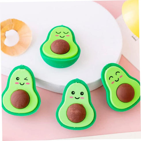 Ciieeo 108 Pcs Adorable Avocado Erasers - Cartoon Rubber Kids Erasers for Toddlers, Basket Stuffer