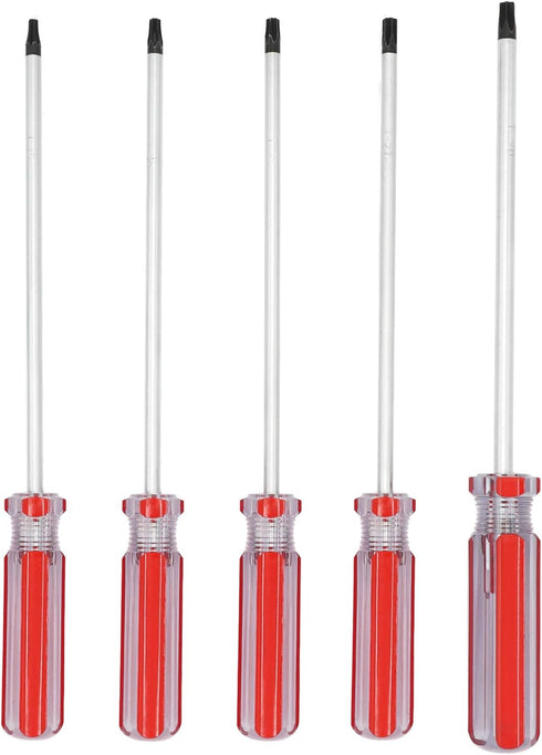 T15 T20 T25 T27 T30 Torx Screwdriver Set, 6inch Magnetic Driver Star Bit for Computer Repairing