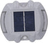 IP68, Solar Deck Light with Reflective Flashing, Waterproof Aluminum Alloy, Silver - Long Lasting Battery, Smart Sun