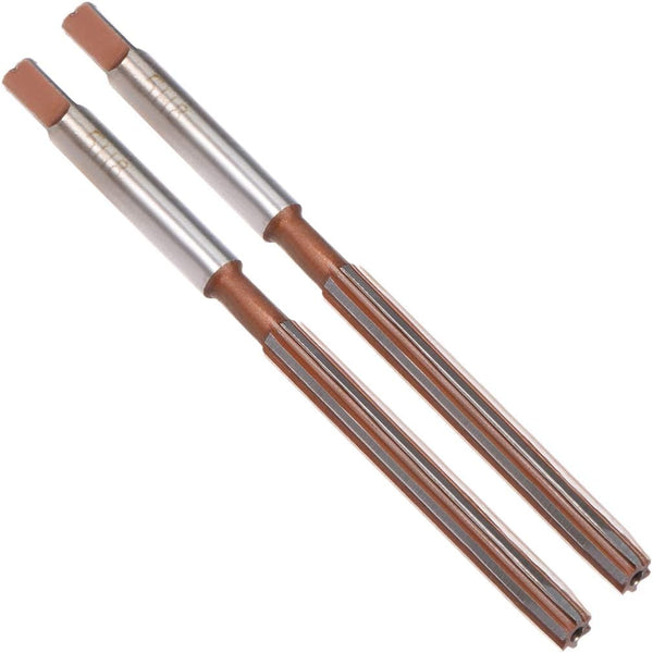 uxcell 2Pcs 5mm Hand Reamer, Alloy Tool Steel H8, 6 Straight Flutes Hand Milling Cutter for Metal
