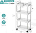 4-Tier Magshion Slim Rolling Cart, Plastic Utility Cart with Wide Plastic Shelves, Storage Cart Easy Assemble