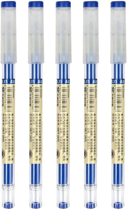 sencoo 5 Pack Blue Gel Ink Pen - Extra Fine Point Ballpoint Pens 0.35mm for Office School Stationery
