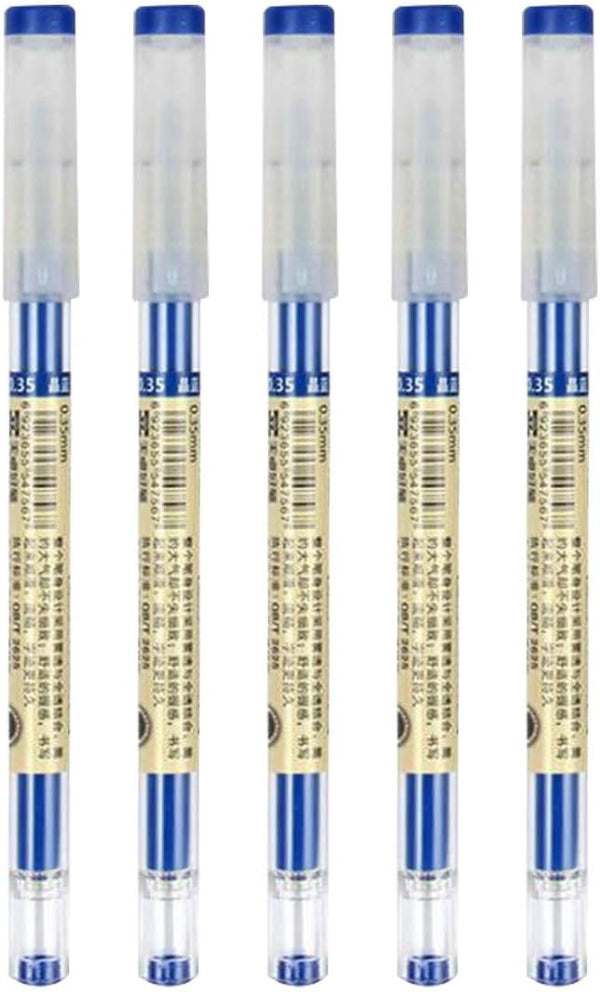 sencoo 5 Pack Blue Gel Ink Pen - Extra Fine Point Ballpoint Pens 0.35mm for Office School Stationery