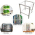 1-1/2“ Tee PVC Fitting 4 Way Elbow Connector, 90 Degree Side Outlet, PVC Corner Fittings for Furniture Building (Pack