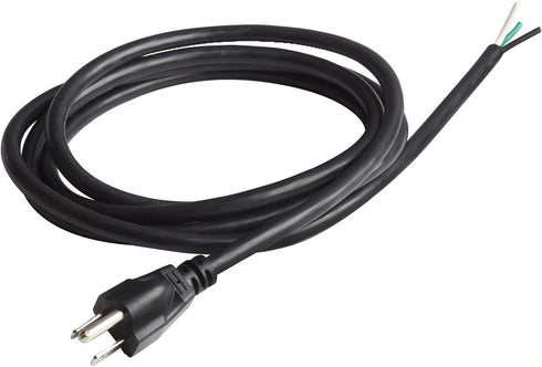 6Ft 18 Gauge 3 Prong Heavy Duty Universal AC Appliance Replacement Power Supply Cord Cable, Black