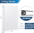 SUIN 1/2'' 3 Ring-Binders, 0.5 inch View-Binder, 100 Sheet Capacity, 12 Pack White for Office and School Use