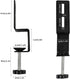 Desk Clamp 2Pcs, Pegboard Fixing Bracket for Desktop Accessories, Metal Organizer Bracket, Black