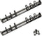 Semetall 2pcs A6 Notebook 6-Ring Binder Mechanism, Loose Leaf Binding Spines, Metal Clip Ring Binder Replacement Kit,