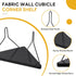 APUDWN 11.8 Inch Planter(Black2 Fabric Wall Cubicle Corner Shelf with Hooks Wooden Triangular Cubicle Corner Shelf