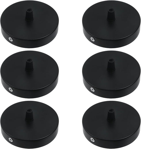 Geesatis 6Pcs Light Canopy Kit,Black Modern Pendant Light Canopy