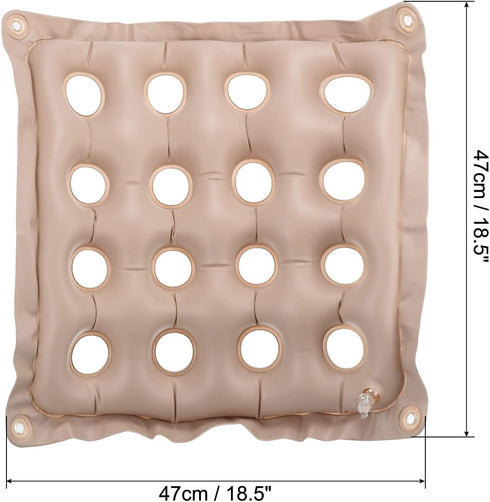 PATIKIL Inflatable Seat Cushion, 2 Pack Portable Air Seat Chair Cushions Breathable PVC Square Seat Pad for Home Wheelchairs Office Chairs, Pink Gray by PATIKIL