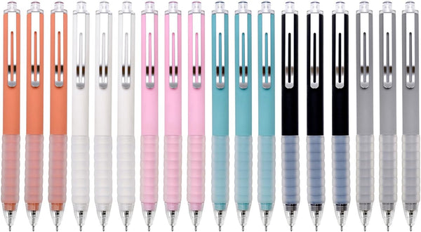 Linbsunne Ballpoint Pens, 18 pcs Medium Point 1mm Black Ink Work Pen with Super Soft Grip for Office