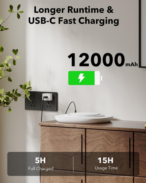 12000mAh Closet Rechargeable Shower Light for Inside Shower, Motion Sensor Wireless Ceiling Light with Remote No