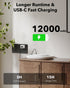 12000mAh Closet Rechargeable Shower Light for Inside Shower, Motion Sensor Wireless Ceiling Light with Remote No
