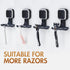 LEVERLOC Suction Razor Holder for Shower, 2 Pack Vacuum Suction Razor Hooks for Bathroom, Removable Waterproof