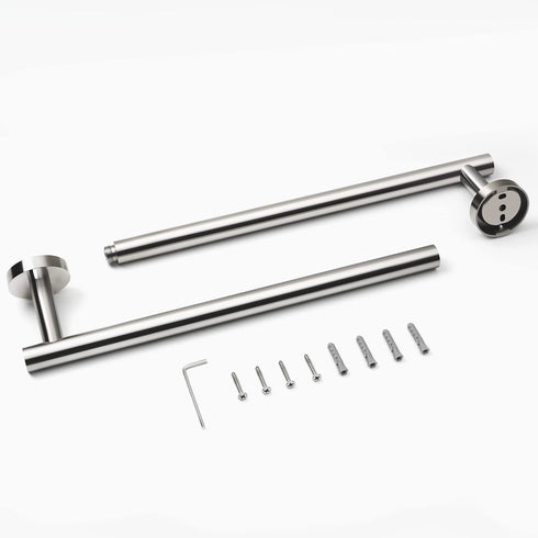 HITSLAM Chrome 25.7 Inch Towel Bar for Bathroom, SUS304 Stainless Steel Bathroom Towel Rack Wall Mounted, Modern Home Decor Bath Towel Holder with Hardware Accessories by HITSLAM