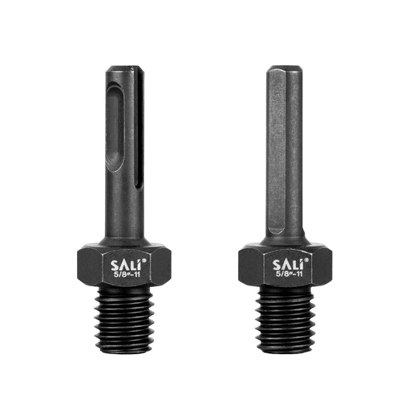 SALI 2PCS Core Drill Bit Adapter, 5/8"-11 Thread Male to 3/8" SDS Plus Shank for Diamond Hole Saw