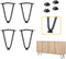 Genius Iron Hairpin Furniture Legs 6 inch, 3/8" Solid Metal Steel Firm
