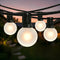25FT Frosted White Lights G40 Globe Outdoor String Lights Patio Lights with