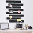 Vuzvuv 8Pcs Black Cork Board Bar Strips with 50 Pushpins & Sticky Notes, Self-Adhesive Bulletin Board Strips