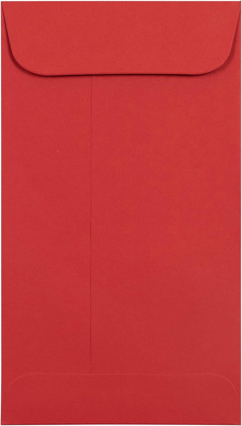 JAM PAPER #5.5 Coin Business Envelopes with Peel and Seal Closure, 3 1/8 x 5 1/2, Red, 25/Pack
