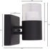1 3000K 7" Radiance Goods Light LED in/Out Door Wall Sconce Warm White Tall