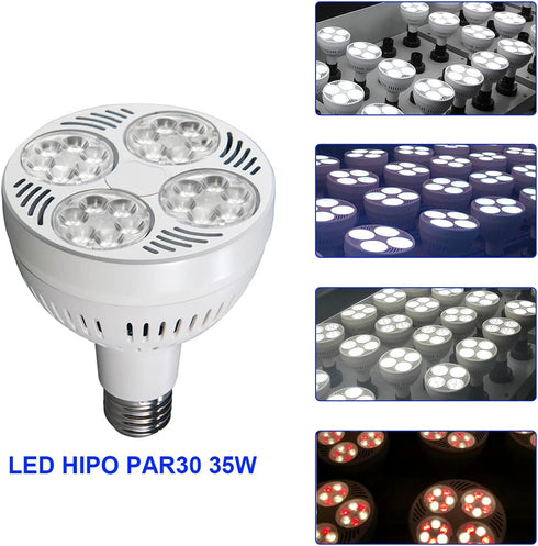 LED PAR30 Spotlight, 35W, 2900 Lumen, 10000K Cool White for Jewelry and Commercial Lighting