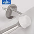 HOMOTEK 3 Pack Heavy Duty Solid Rigid Door Stop with Soft Rubber Tip, Zinc Die Cast Door Stopper Protect Wall & Door