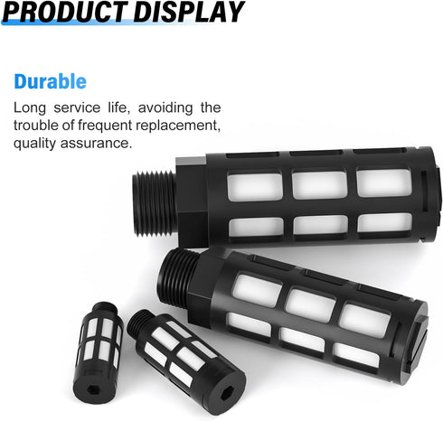 TAILONZ PNEUMATIC 1/2 Inch NPT Pneumatic Plastic Muffler, Solenoid Valve Muffler Element for Air Compressor